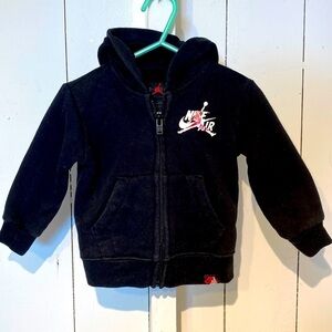 Nike Air Jordan Black Baby Zip Up Hoodie 12 Months